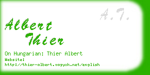 albert thier business card